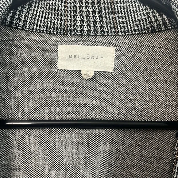 MELLODAY Gray Plaid Blazer - Womens L - Picture 2 of 7